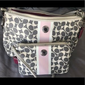 Coach purse with matching wristlet